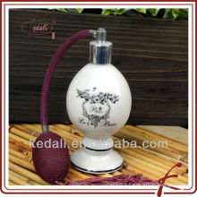 white glaze decal ceramic wholesale perfume spray bottles